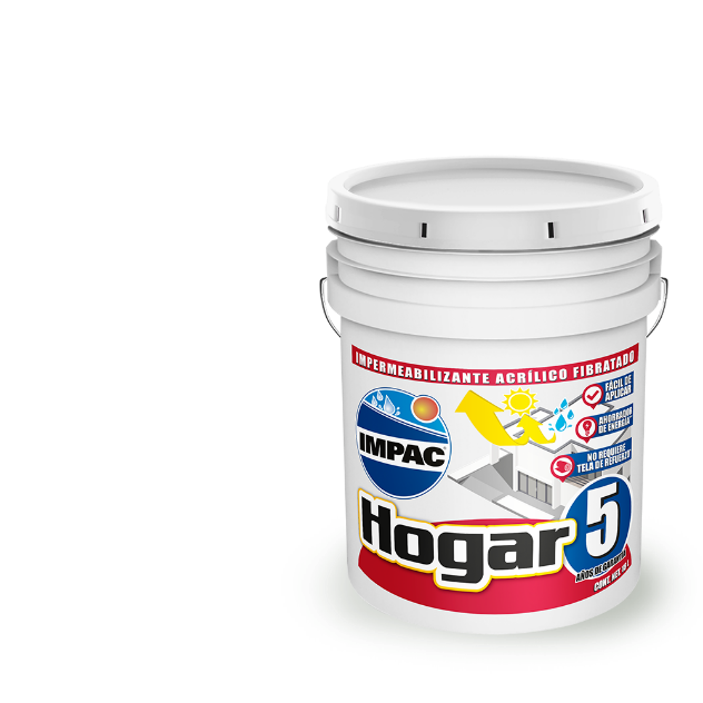 IMPAC HOGAR 5 Impermeabilizante Acrílico Fibratado Blanco